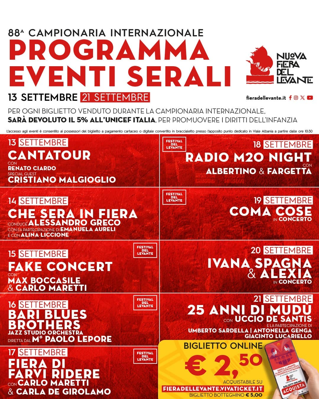 Il programma della Fiera 2025