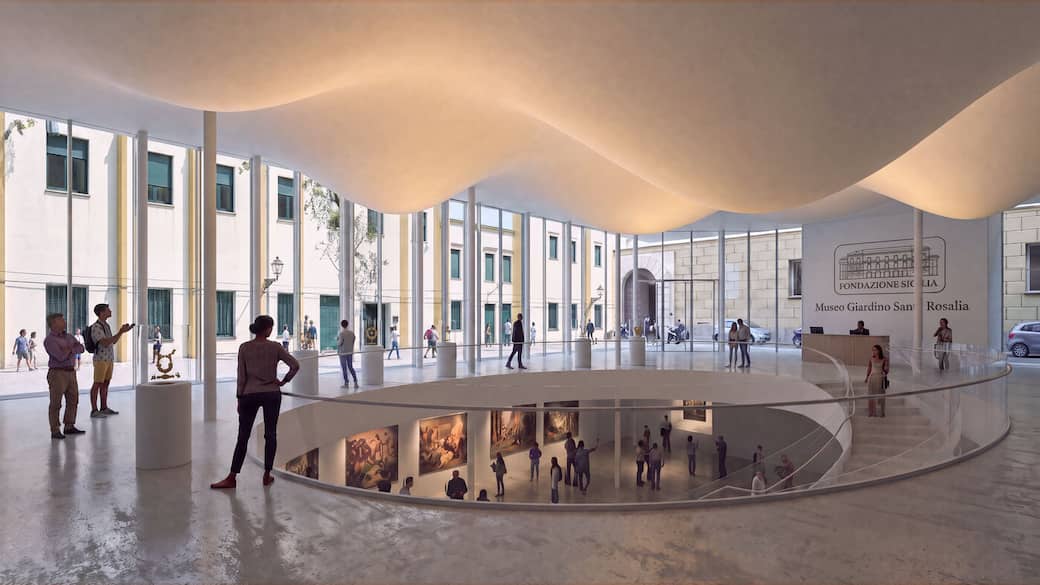 MCA - Mario Cucinella Architects, Museo Giardino Santa Rosalia - groundfloor. Visual by MCA Visual