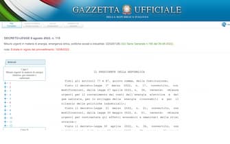 Decreto Aiuti bis Gazzetta Ufficiale