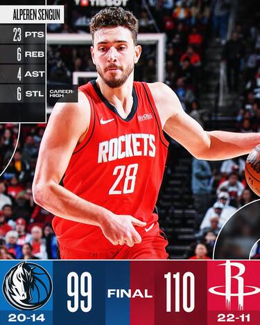 HOUSTON ROCKETS-DALLAS MAVERICKS 110-99