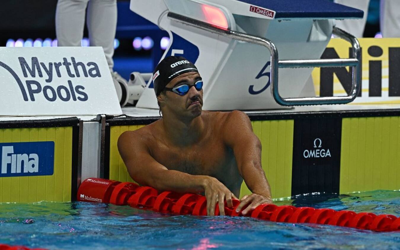 L'espressione di Ceccon dopo aver firmato il record del mondo