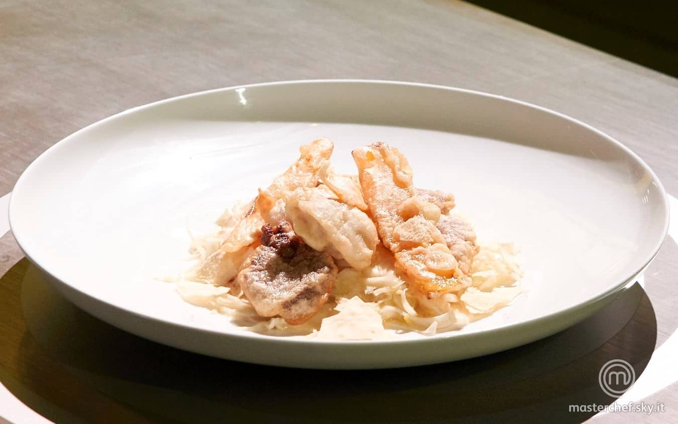 Finocchio filet con tempura di quinto quarto