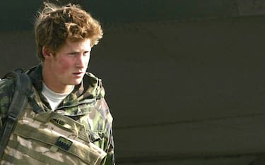 Prince Harry stepping off a plane at RAF Brize Norton in Oxfordshire on his return from Afghanistan.
