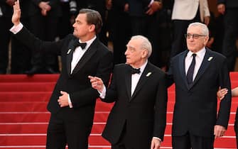 (left to right) Leonardo DiCaprio, Martin Scorsese and Robert De Niro attending the premiere for Killers of the Flower Moon during the 76th Cannes Film Festival in Cannes, France. Picture date: Saturday May 20, 2023. Photo credit should read: Doug Peters/PA Wire (Photo by Doug Peters/PA Images via Getty Images)