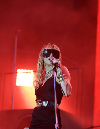 Miley Cyrus performs at the BBC Big Weekend festival at Stewart Park in Middlesbrough, 25th May 2019.