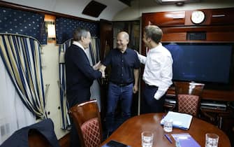 Mario Draghi, Emmanuel Macron e Olaf Scholz