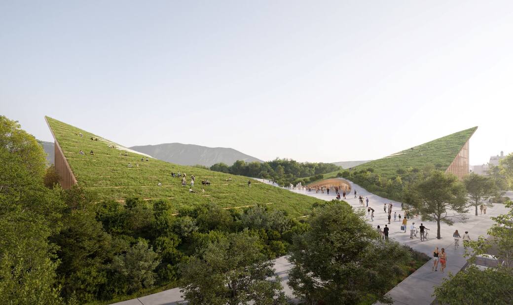 Nuovo Polo universitario dell’Università “Gabriele d’Annunzio” di Chieti-Pescara, render esterno. Crediti GDA-V