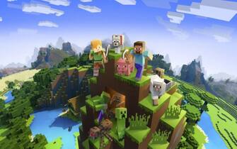 La copertina del videogiocio di Minecraft