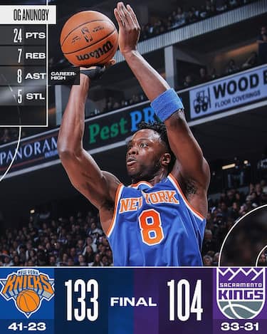 SACRAMENTO KINGS-NEW YORK KNICKS 104-133