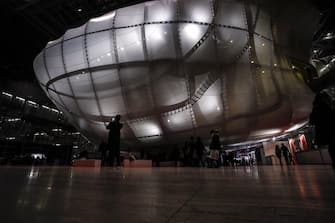 Una veduta della Nuvola di Fuksas durante la fiera 'Piu' libri più liberi', Roma, 10 dicembre 2017. ANSA/GIUSEPPE LAMI