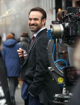 NEW YORK, NY - JANUARY 26: Charlie Cox is seen on the set of "Daredevil, Born Again" in Hell's Kitchen on January 26, 2024 in New York City.  (Photo by Jose Perez/Bauer-Griffin/GC Images)