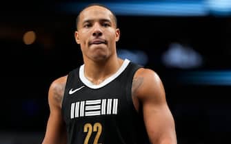 DALLAS, TEXAS - JANUARY 09: Desmond Bane #22 of the Memphis Grizzlies looks on during the first half against the Dallas Mavericks at American Airlines Center on January 09, 2024 in Dallas, Texas. NOTE TO USER: User expressly acknowledges and agrees that, by downloading and or using this photograph, User is consenting to the terms and conditions of the Getty Images License Agreement. (Photo by Sam Hodde/Getty Images)