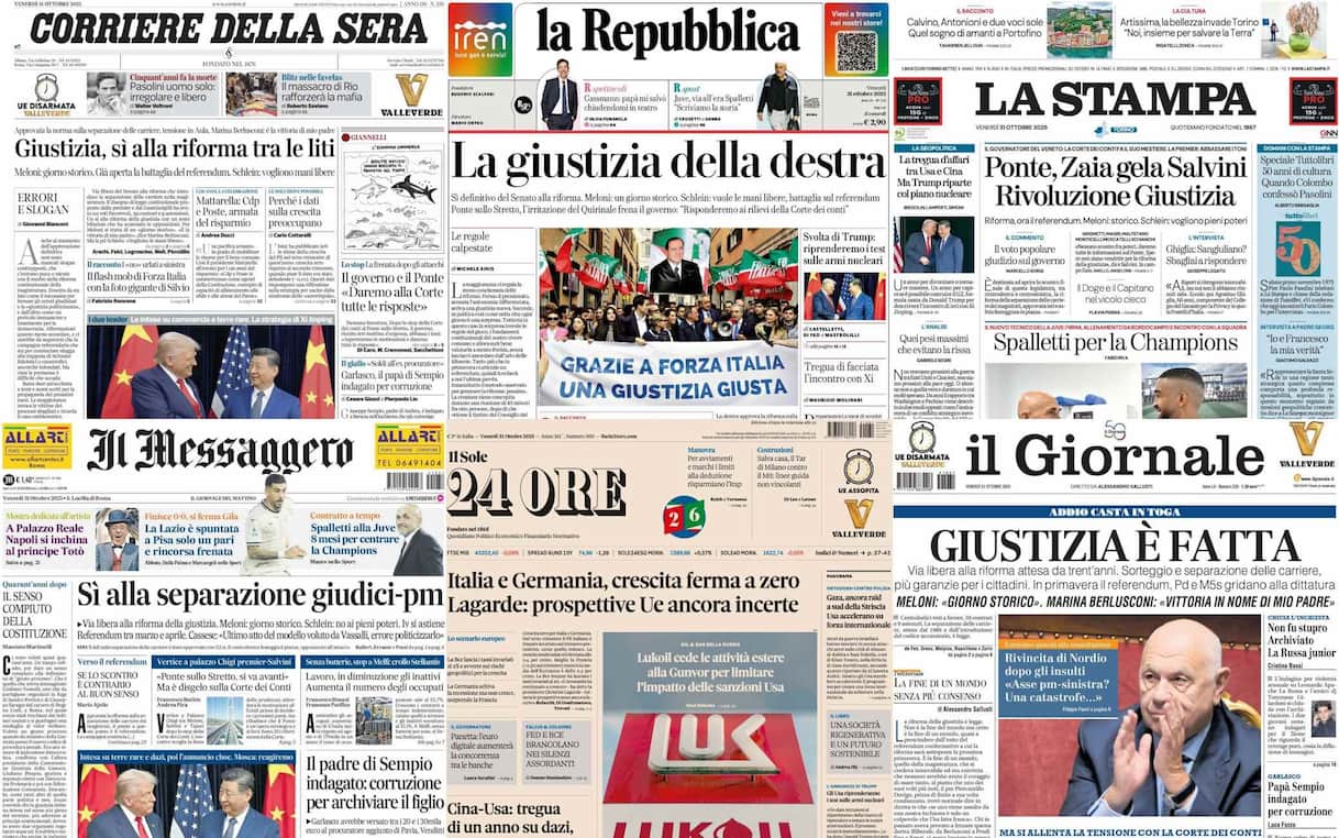 Le prime pagine dei quotidiani di oggi 31 ottobre: la rassegna stampa Le prime pagine dei quotidiani di oggi 31 ottobre: la rassegna stampa