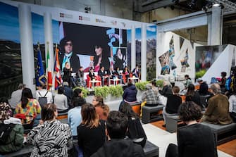 Inaugurazione del salone del libro di Torino. Torino 18 maggio 2023. ANSA/TINO ROMANO