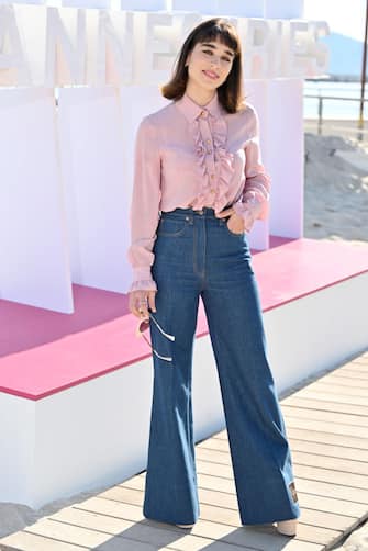 CANNES, FRANCE - APRIL 18: Simona Tabasco attends the Short Form Competition Jury photocall during the 6th Canneseries International Festival : Day Five on April 18, 2023 in Cannes, France. (Photo by Stephane Cardinale - Corbis/Corbis via Getty Images)
