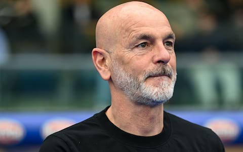 Milanâ  s Head Coach Stefano Pioli portrait  during  Hellas Verona FC vs AC Milan, Italian soccer Serie A match in Verona, Italy, March 17 2024