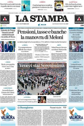 rassegna stampa 18 ottobre