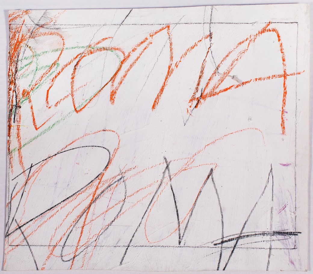 Cy Twombly, Untitled, 1957 - © Cy Twombly Foundation. Galleria Nazionale d’Arte Moderna e Contemporanea, Roma. Gift of the Cy Twombly Foundation