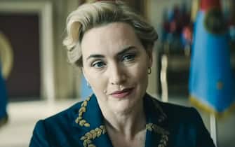 USA. Kate Winslet  in a scene from the (C)HBO new series: The Regime (2023)
Plot: An authoritarian regime is about to unravel. Follows a story of one year within the walls of its palace.

Ref: LMK110-J8919-140423
Supplied by LMKMEDIA. Editorial Only.
Landmark Media is not the copyright owner of these Film or TV stills but provides a service only for recognised Media outlets. pictures@lmkmedia.com