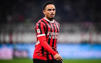 Noah OKAFOR of AC Milan during the Italian Cup, Coppa Italia, round of 16 football match between AC Milan and US Sassuolo on 3 December 2024 at San Siro stadium in Milan, Italy