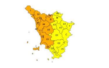 L'allerta meteo in Toscana
