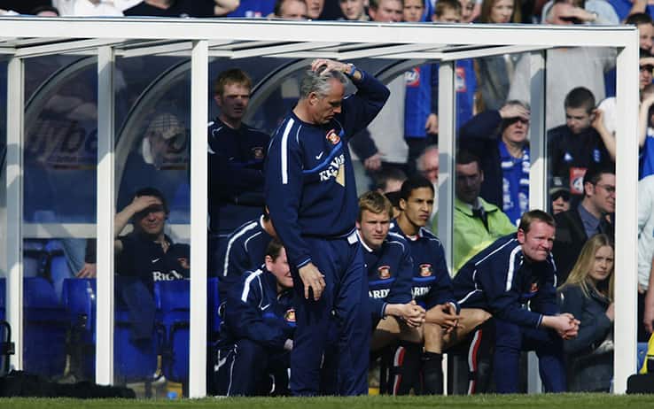 Mick McCarthy, allenatore del Sunderland nella stagione del record negativo, giustamente disperato (Foto Getty)
