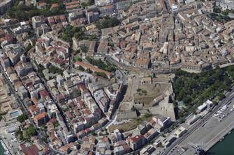 CROTONE, ITALY - AUGUST 2009: An aerial image of Old Town, Crotone (Photo by Blom UK via Getty Images)