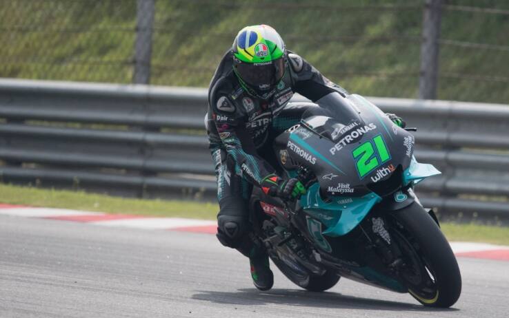 Morbidelli in azione nei test di Sepang