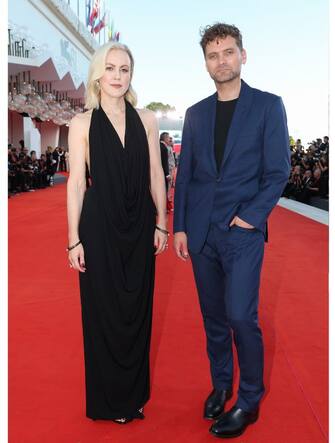 Marian Ottesen and Morten Svartveit-venezia-red-carpet-2024-getty - 1