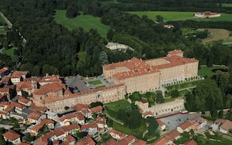 Aerial view of Agliè castle (Turin,Piedmont,Italy)