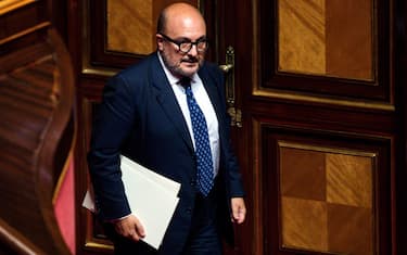 Il ministro della Cultura Gennaro Sangiuliano in aula al Senato durante il Question Time, Roma, 20 luglio 2023. ANSA/ANGELO CARCONI