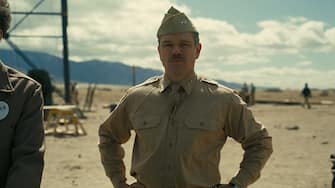 Matt Damon is Leslie Groves in OPPENHEIMER, written, produced, and directed by Christopher Nolan.