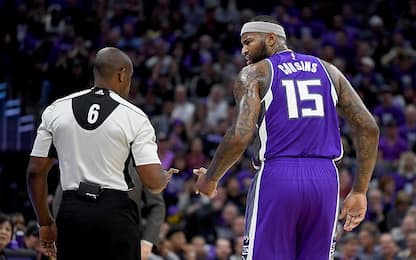 NBA, 16° tecnico per Cousins, sospeso per una gara