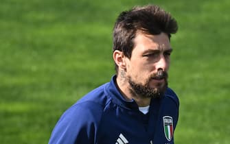 Italy’s Francesco Acerbi attends a training session at Coverciano Sport Center in Florence, Italy, 22 March 2023
ANSA/CLAUDIO GIOVANNINI