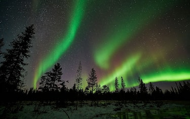 (GERMANY OUT) Nordlicht, Schwedisch-Lappland, Skandinavien (Photo by Gunar Streu/McPhoto/ullstein bild via Getty Images)