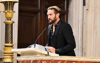 Roma, Funerali di Pietro Genuardi nella Chiesa degli Artisti - Nella foto: ALEX BELLI