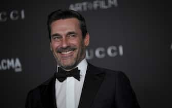 epa07968813 US actor Jon Hamm poses upon his arrival at the 2019 LACMA Art + Film Gala at the Los Angeles County Museum of Art in Los Angeles, California, USA, 02 November 2019.  EPA/CHRISTIAN MONTERROSA