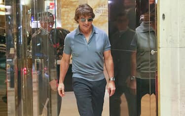 ROME, ITALY - JUNE 16: Tom Cruise is seen leaving his hotel on June 16, 2023 in Rome, Italy. (Photo by MEGA/GC Images)