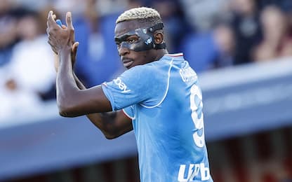 Napoli's  Victor Osimhen during the Italian Serie A soccer match Bologna FC vs SSC Napoli at Renato Dall'Ara stadium in Bologna, Italy, 24 September 2023. ANSA /SERENA CAMPANINI
