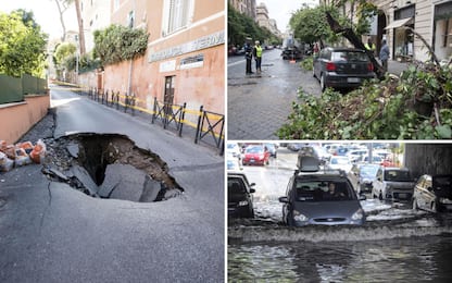 I danni del maltempo a Roma