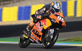 LE MANS CIRCUIT BUGATTI, FRANCE - MAY 12: Daniel Holgado, Red Bull KTM Tech3 at Le Mans Circuit Bugatti on Friday May 12, 2023 in Sarthe, France. (Photo by Gold and Goose / LAT Images)