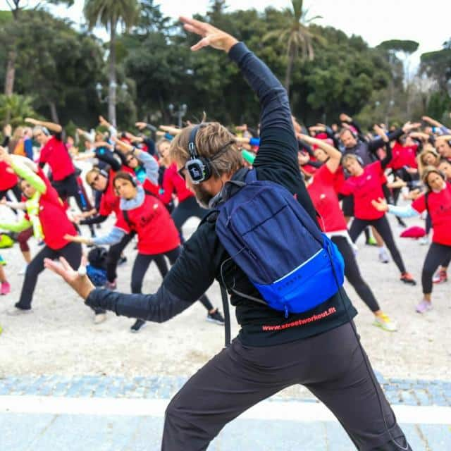 Marco Leonessa durante un allenamento outdoor