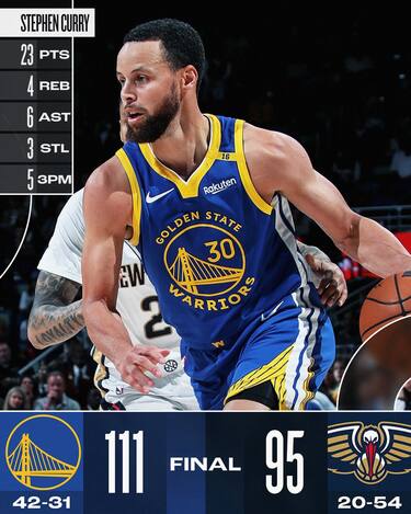NEW ORLEANS PELICANS-GOLDEN STATE WARRIORS 95-111