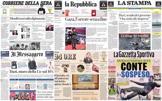 le prime pagine dei quotidiani di oggi 25 maggio la rassegna stampa di sky tg24