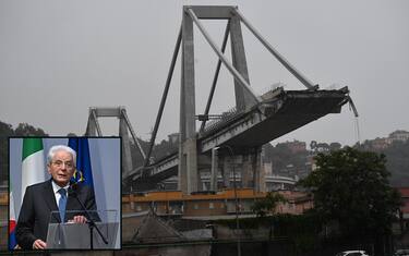 A large section of the Morandi viaduct upon which the A10 motorway runs collapsed in Genoa, Italy, 14 August 2018. Both sides of the highway fell. Around 10 vehicles are involved in the collapse, rescue sources said Tuesday. The viaduct gave way amid torrential rain. The viaduct runs over shopping centres, factories, some homes, the Genoa-Milan railway line and the Polcevera river.ANSA/LUCA ZENNARO