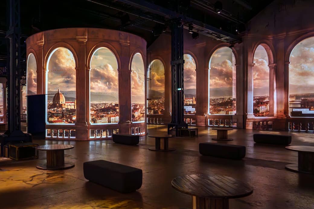 Vue de l’expérience immersive "Renaissance" © Cyrille de la Motte Rouge © Culturespaces