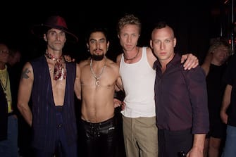 Perry Farrell and Janes Addiction backstage at the MTV 20th Anniversary party, "MTV20: Live and Almost Legal" at Hammerstein Ballroom in New York City, 8/1/01. Photo by Frank Micelotta/ImageDirect.