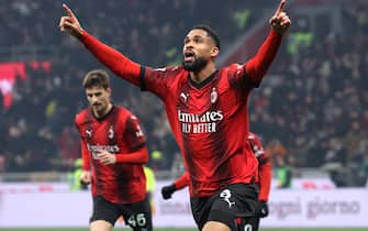 AC Milan’s Ruben Loftus-Cheek jubilates after scoring goal of 2 to 1 during the Italian serie A soccer match between AC Milan and Bologna at Giuseppe Meazza stadium in Milan, 27 Jenuary 2024.
ANSA / MATTEO BAZZI