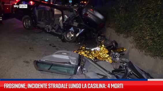 Frosinone, incidente stradale lungo la Casilina: 4 morti