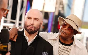 HOLLYWOOD, CALIFORNIA - APRIL 18: (L-R) John Travolta and Samuel L. Jackson attend the Opening Night Gala and 30th Anniversary Screening of "Pulp Fiction" during the 2024 TCM Classic Film Festival at TCL Chinese Theatre on April 18, 2024 in Hollywood, California. (Photo by Emma McIntyre/Getty Images for TCM)